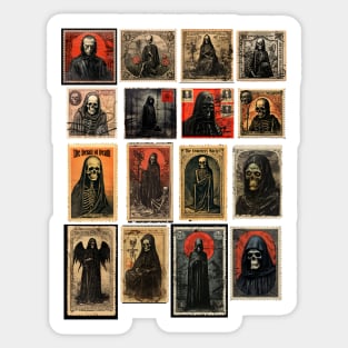 Dark Postage Stamps Sticker